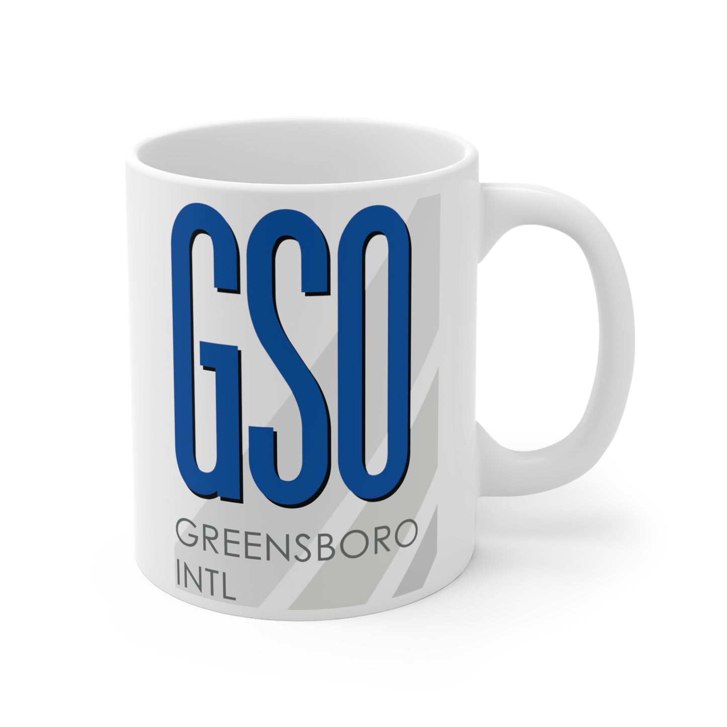 Greensboro Piedmont Triad Intl, GSO. 11oz Airport Mug (Blue)