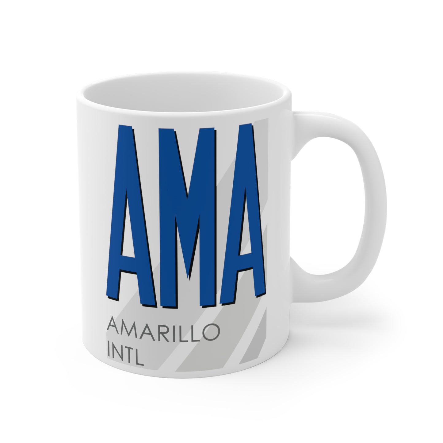 Rick Husband Amarillo Intl, AMA. 11oz Airport Mug (Blue)