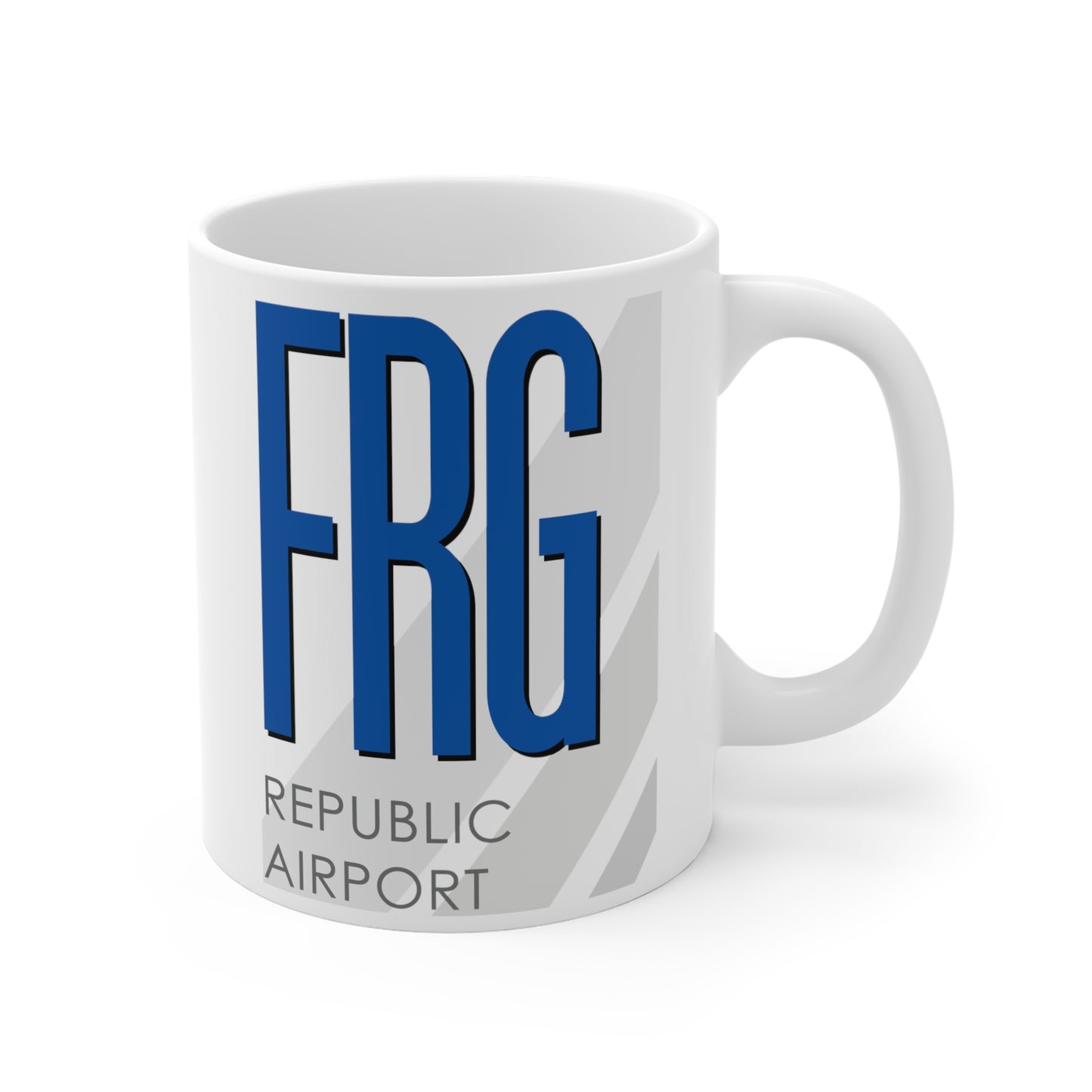 Republic Airport, FRG. 11oz Airport Mug (Blue FRG)