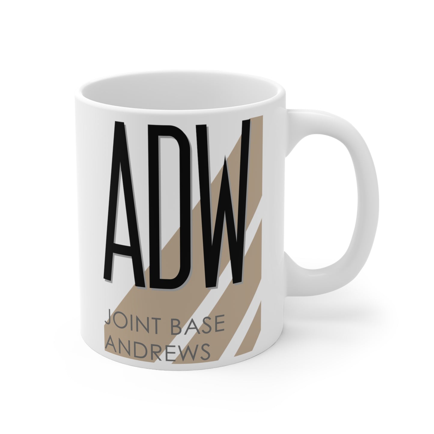 Joint Base Andrews, ADW. 11oz Airport Mug (Cool Brown)