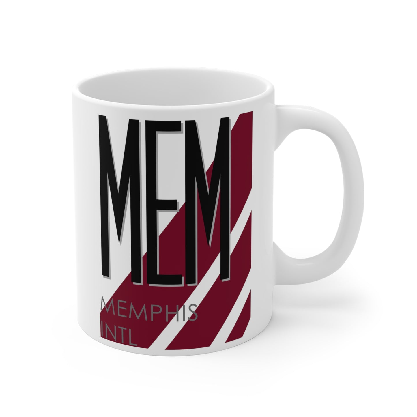 Memphis Intl, MEM. 11oz Airport Mug (Magenta)