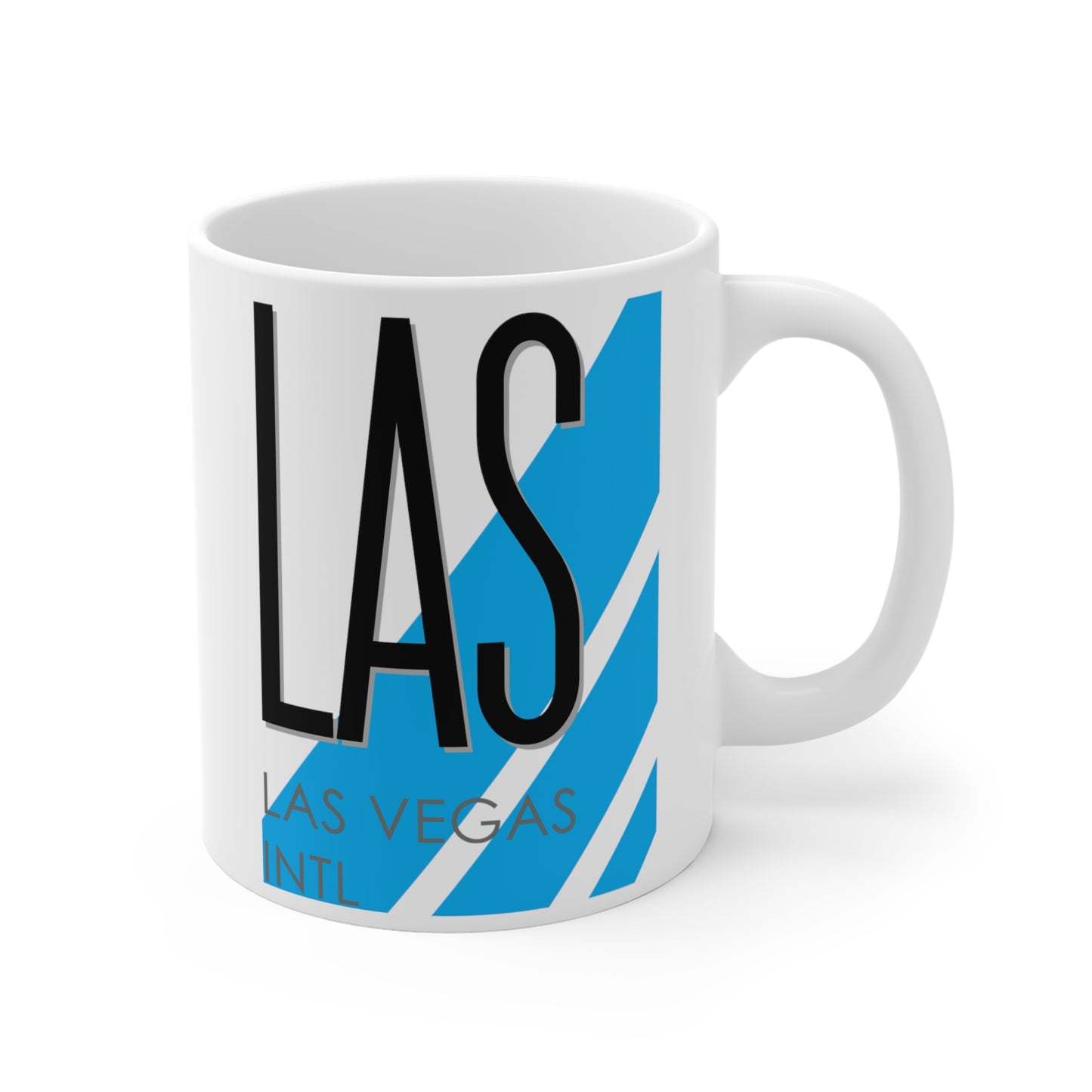 Las Vegas Harry Reid Intl, LAS. 11oz Airport Mug (Blue)