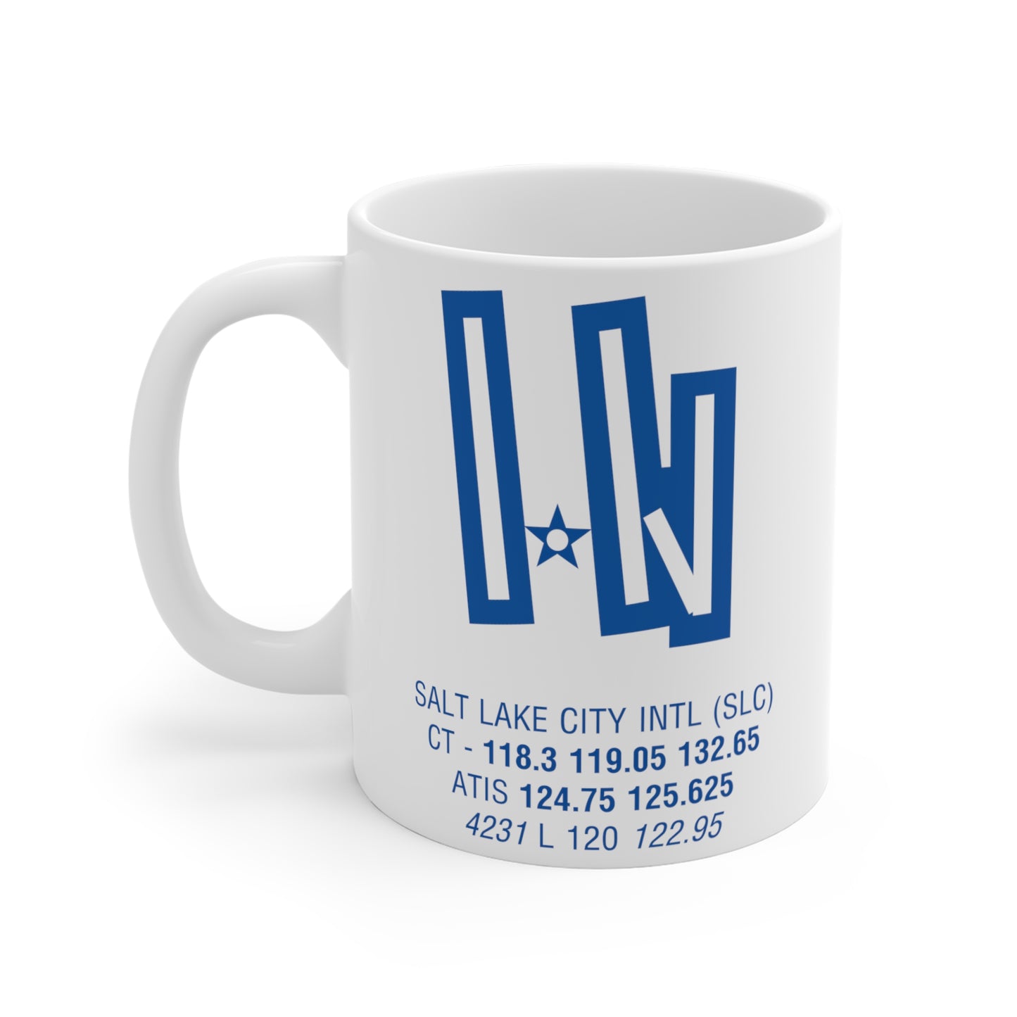 Salt Lake City Intl, SLC. 11oz Airport Mug (White)