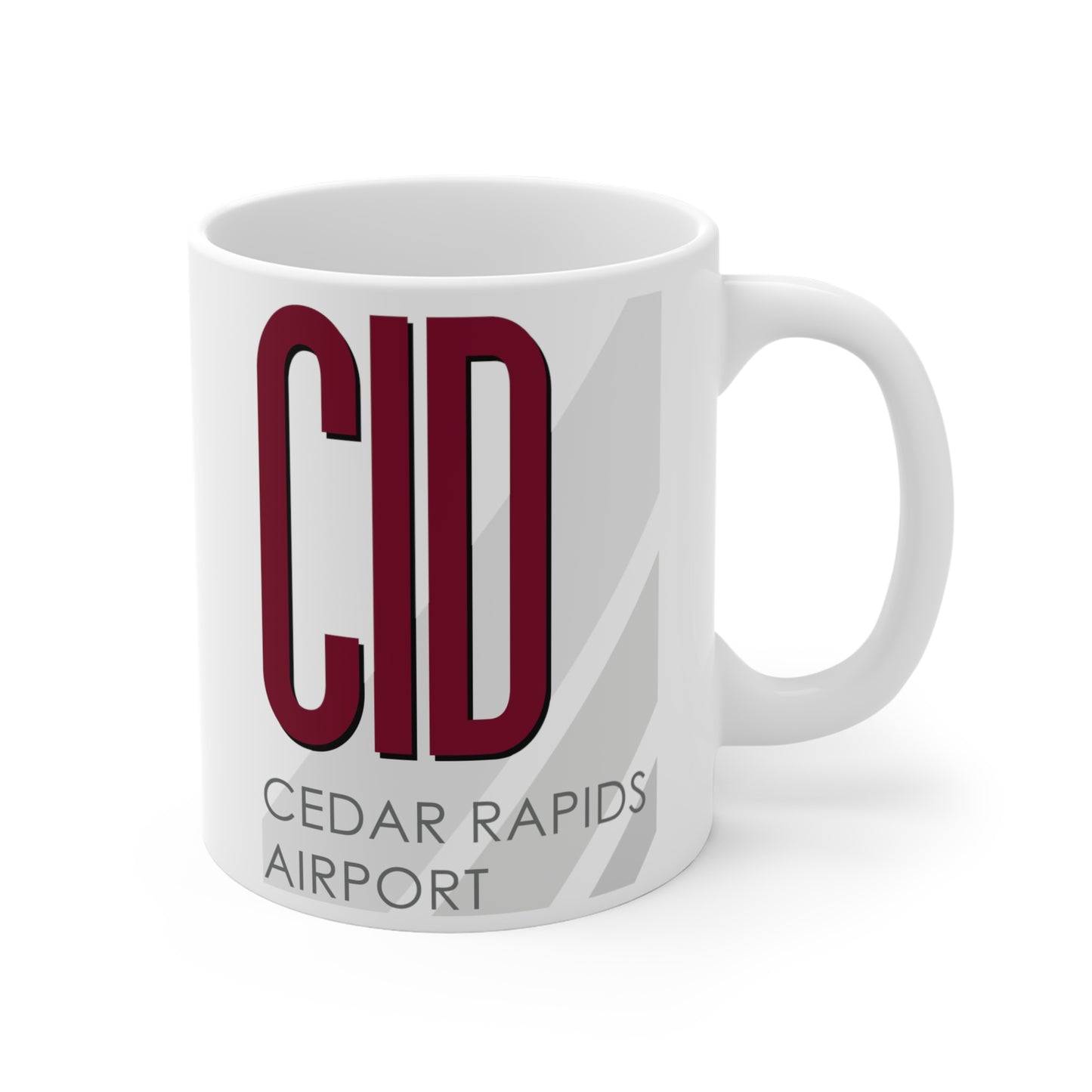 The Eastern Iowa Cedar Rapids, CID. 11oz Airport Mug (Magenta)