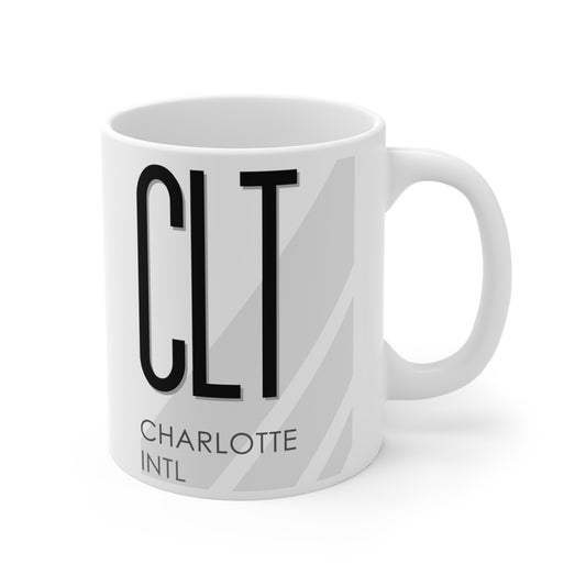 Charlotte-Douglas Intl, CLT. 11oz Airport Mug (White)