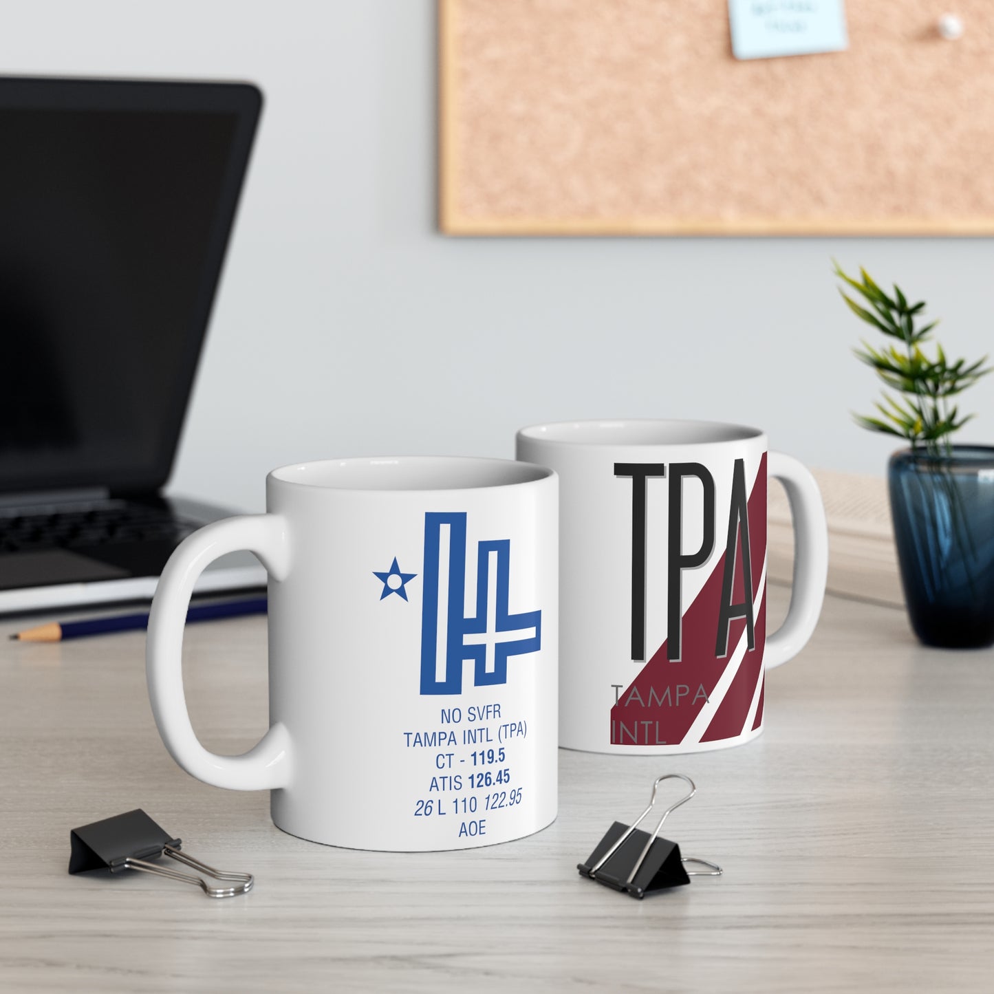 Tampa Intl, TPA. 11oz Airport Mug (Magenta)