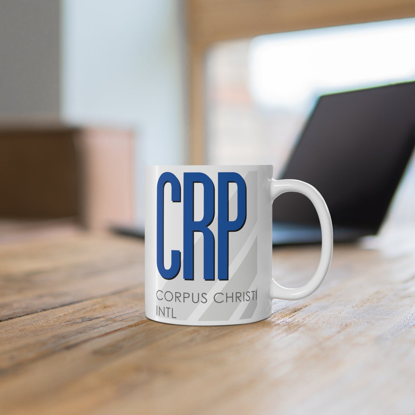 Corpus Christi Intl, CRP. 11oz Airport Mug (Blue)