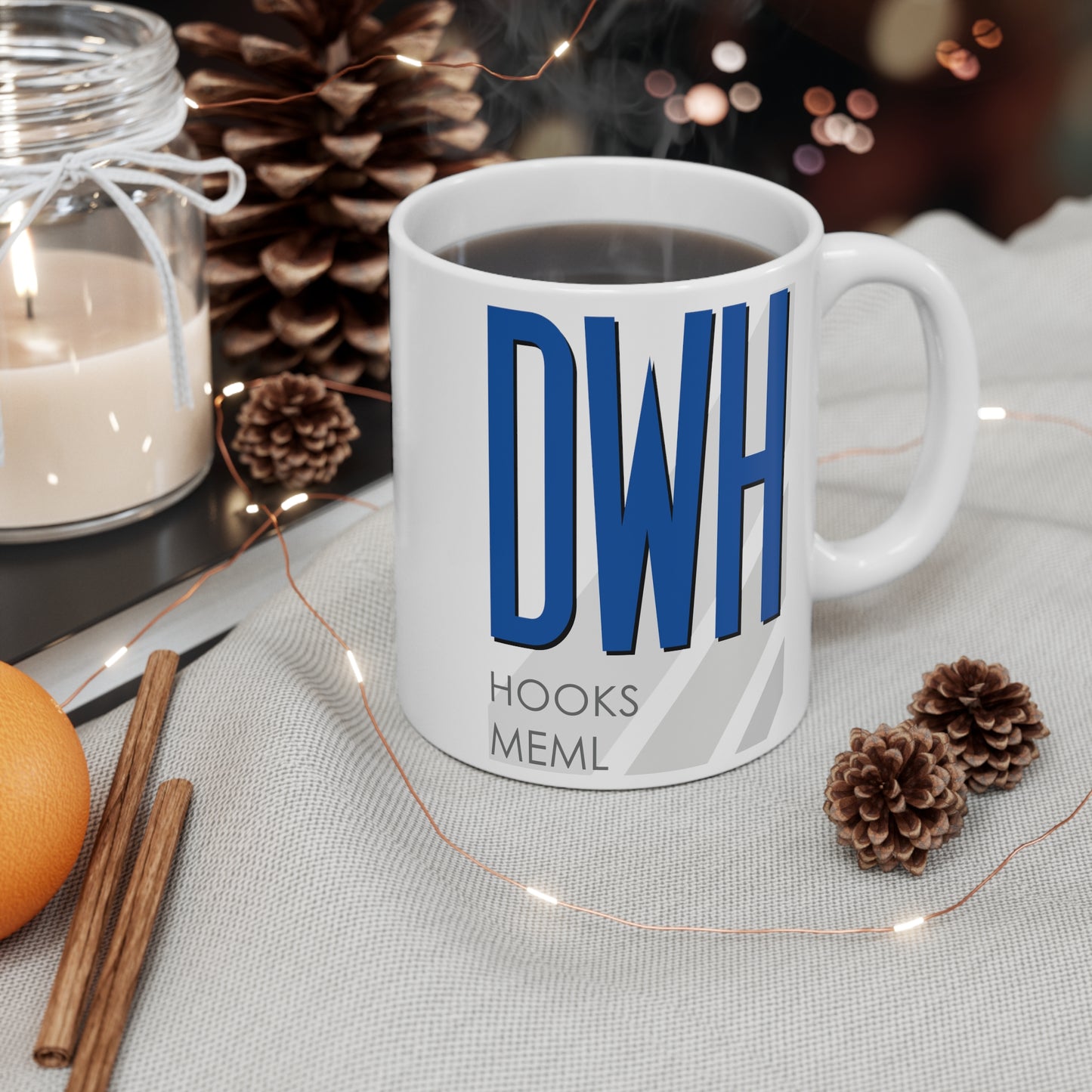 David Wayne Hooks Meml, DWH. 11oz Airport Mug (Blue)