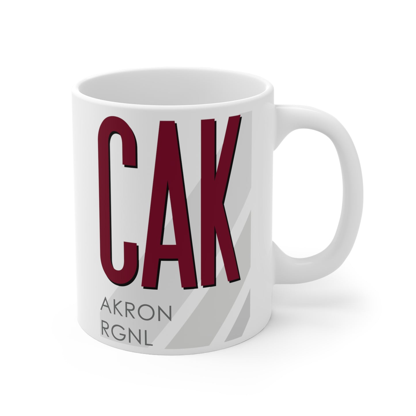 Akron Canton Rgnl, CAK. 11oz Airport Mug (Magenta)