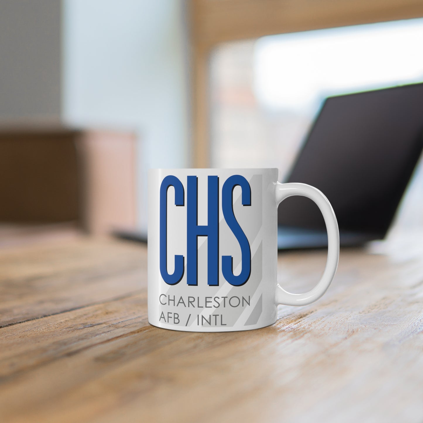 Charleston AFB Intl, CHS. 11oz Airport Mug (Blue)