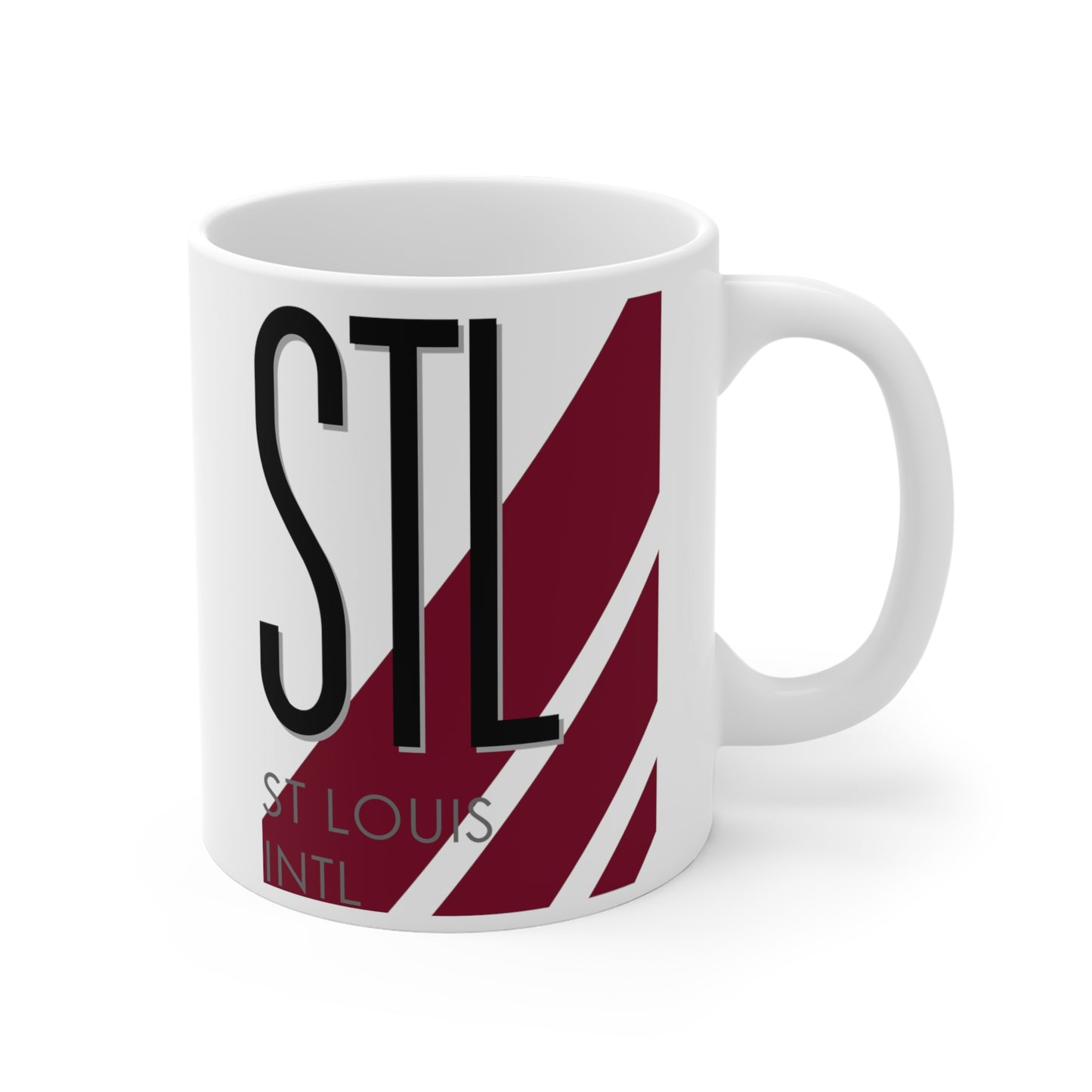 St Louis Lambert Intl, STL. 11oz Airport Mug (Magenta)