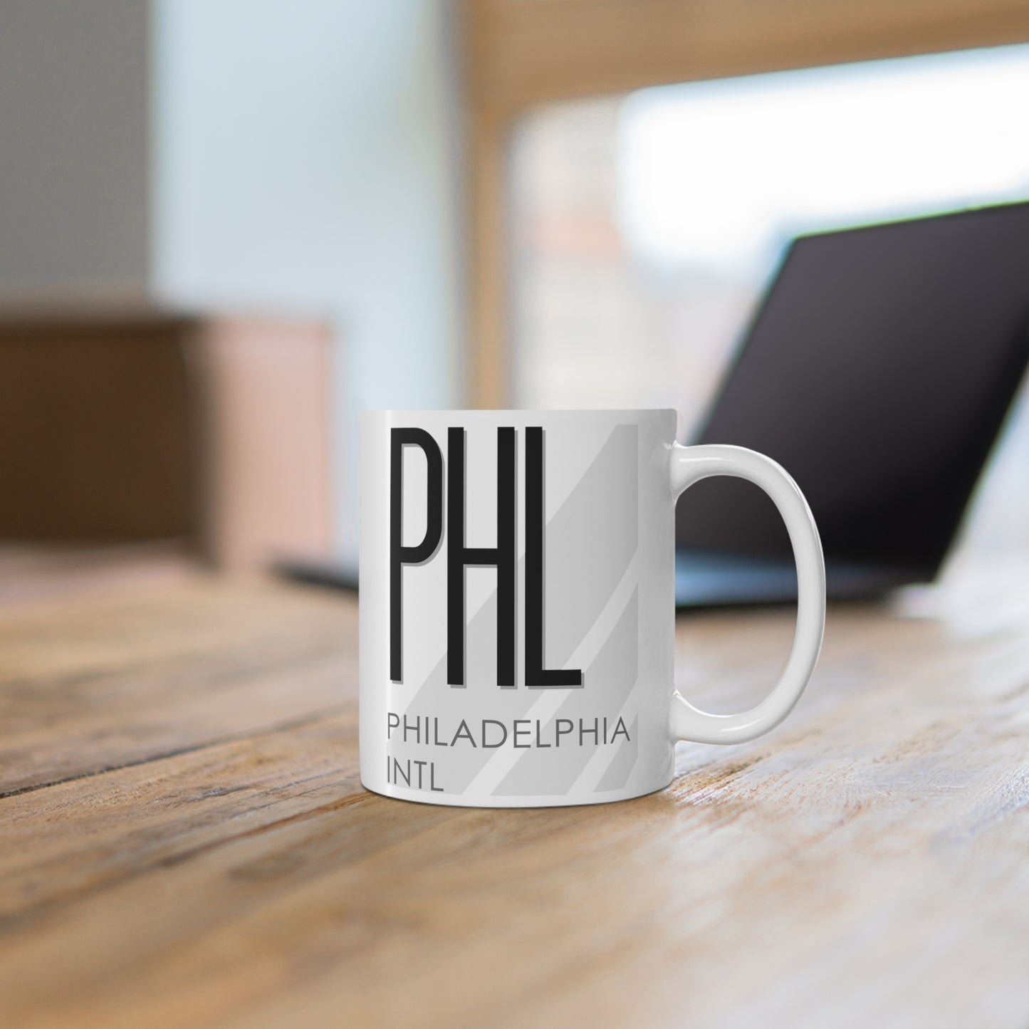 Philadelphia Intl, PHL. 11oz Airport Mug (White)