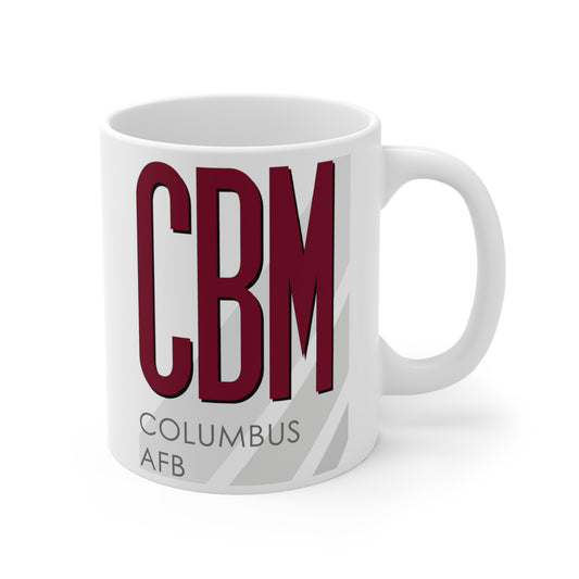 Columbus AFB, CBM. 11oz Airport Mug (Magenta)