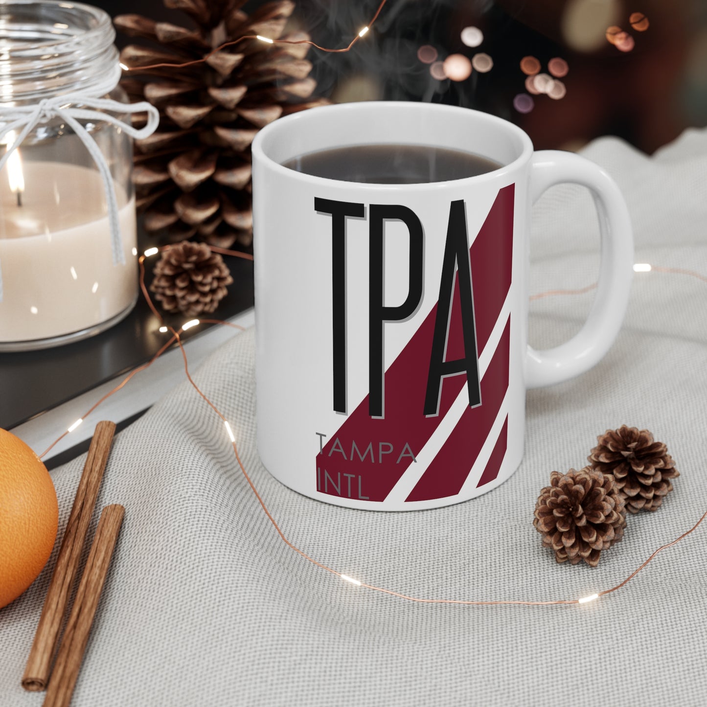 Tampa Intl, TPA. 11oz Airport Mug (Magenta)