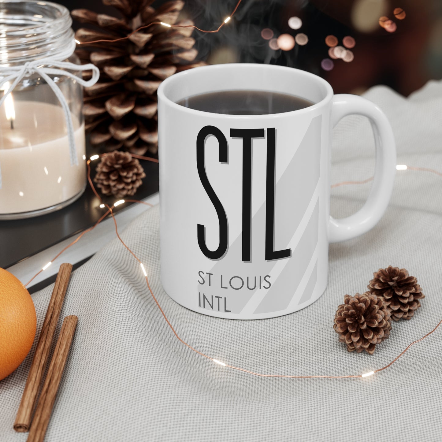 St Louis Lambert Intl, STL. 11oz Airport Mug (White)