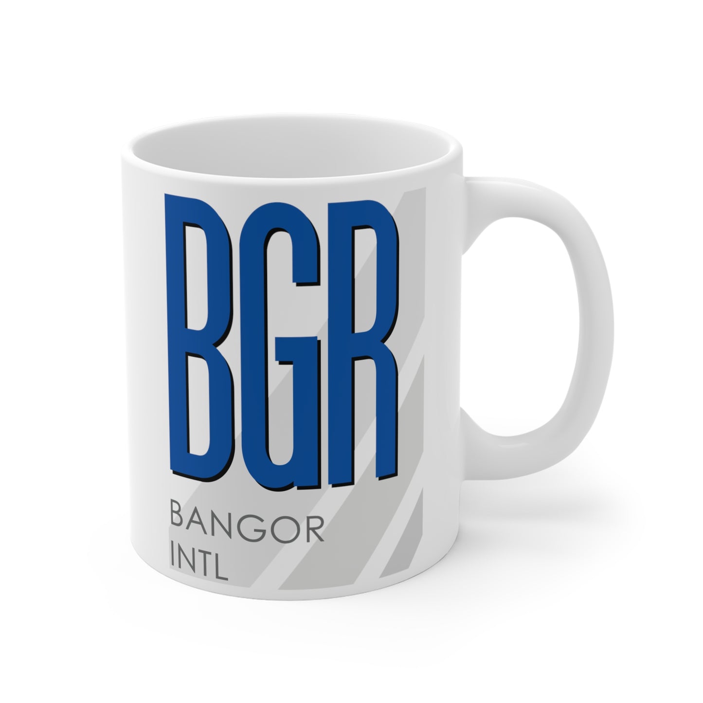 Bangor Intl, BGR. 11oz Airport Mug (Blue)