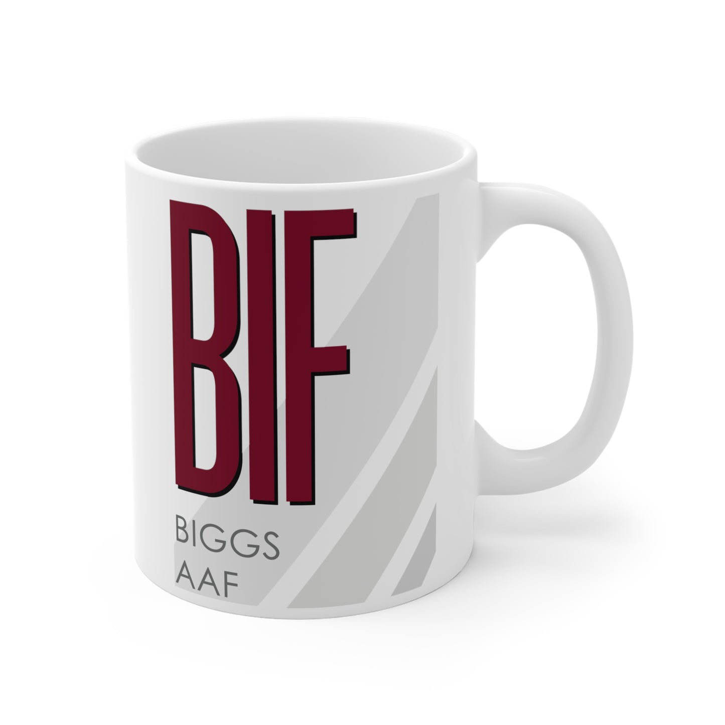 Biggs AAF, BIF. 11oz Airport Mug (Magenta)