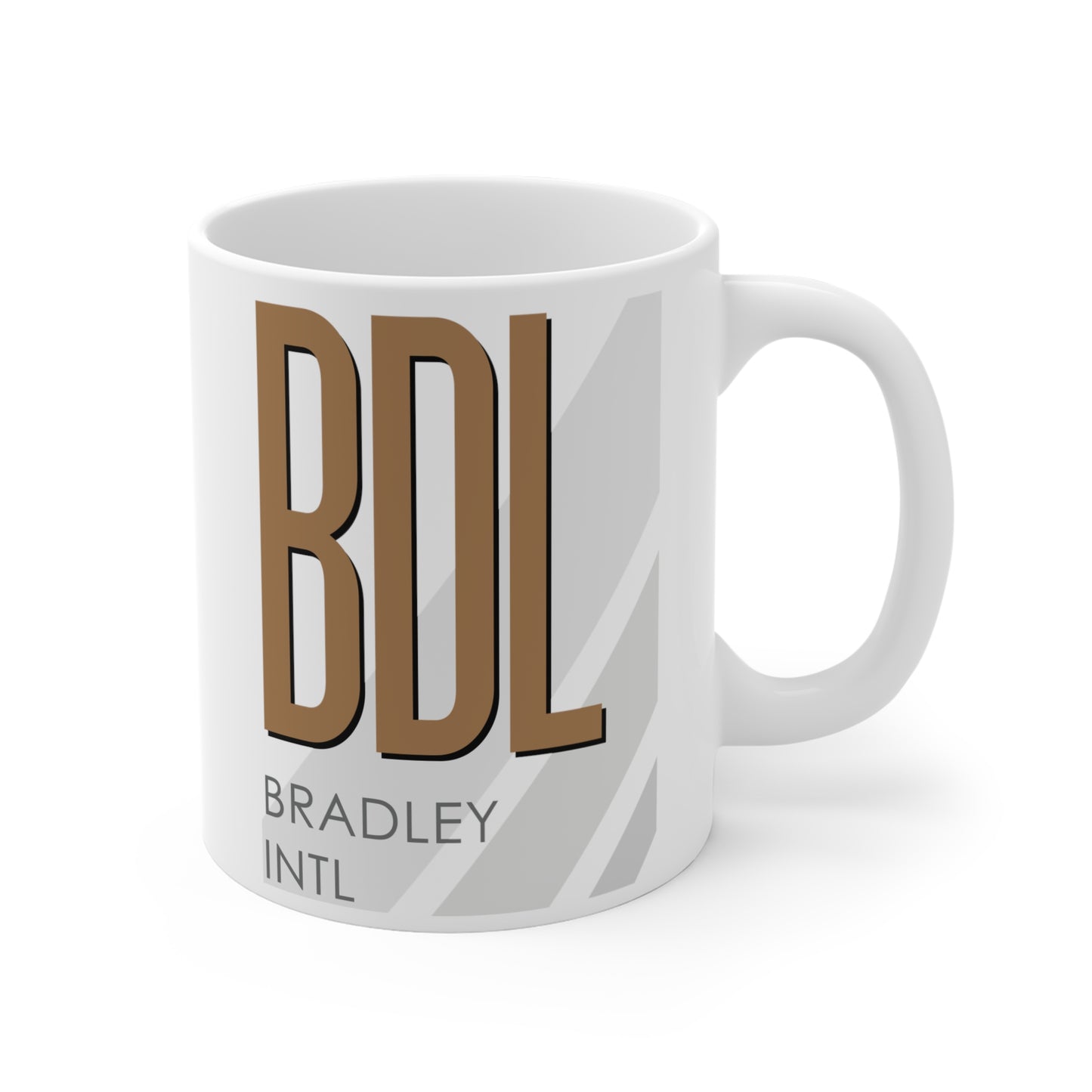 Bradley Intl, BDL. 11oz Airport Mug (Brown)