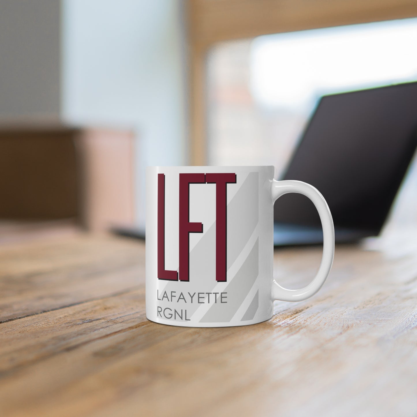 Lafayette Rgnl Paul Fournet Fld, LFT. 11oz Airport Mug (Magenta)