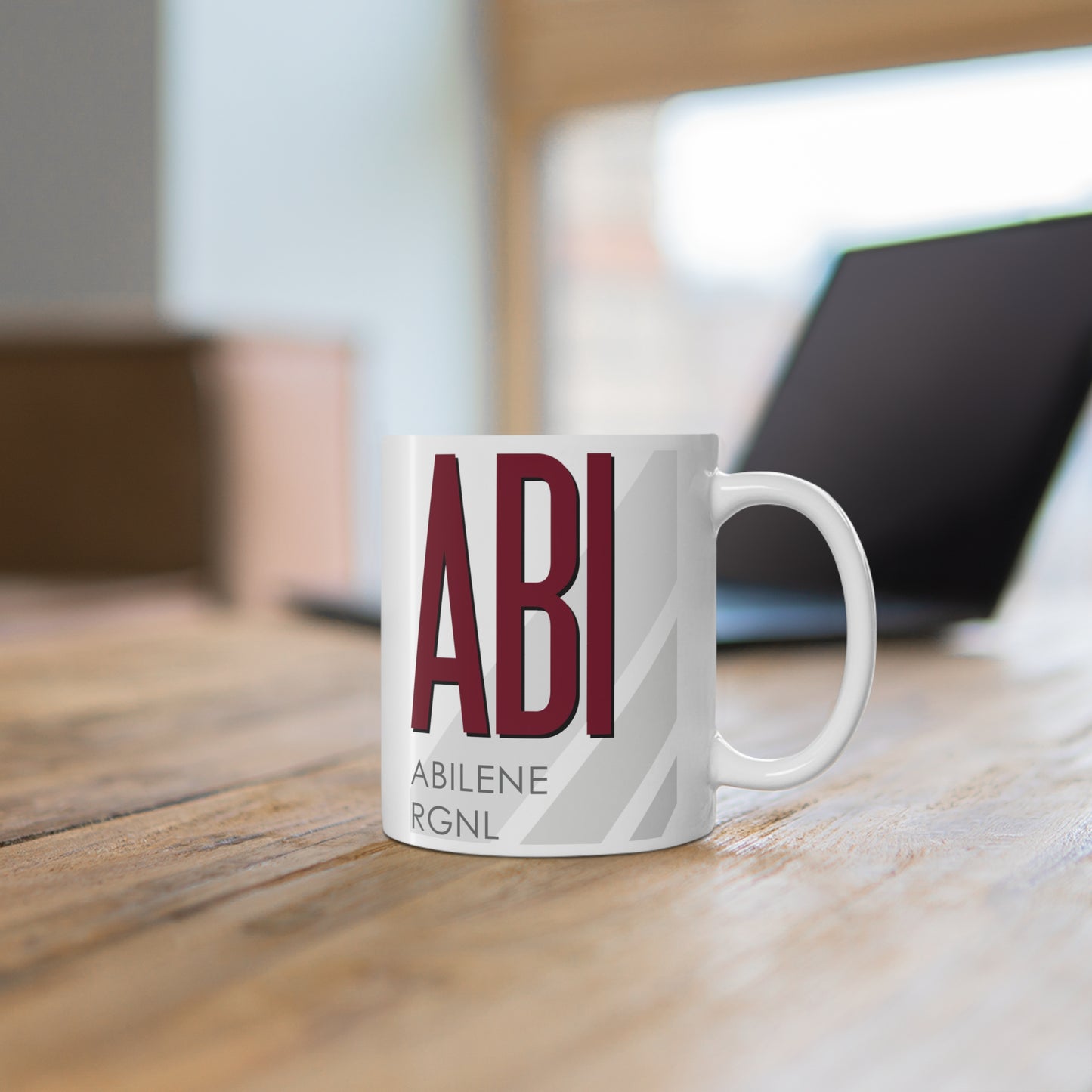 Abilene Rgnl, ABI. 11oz Airport Mug (Magenta)