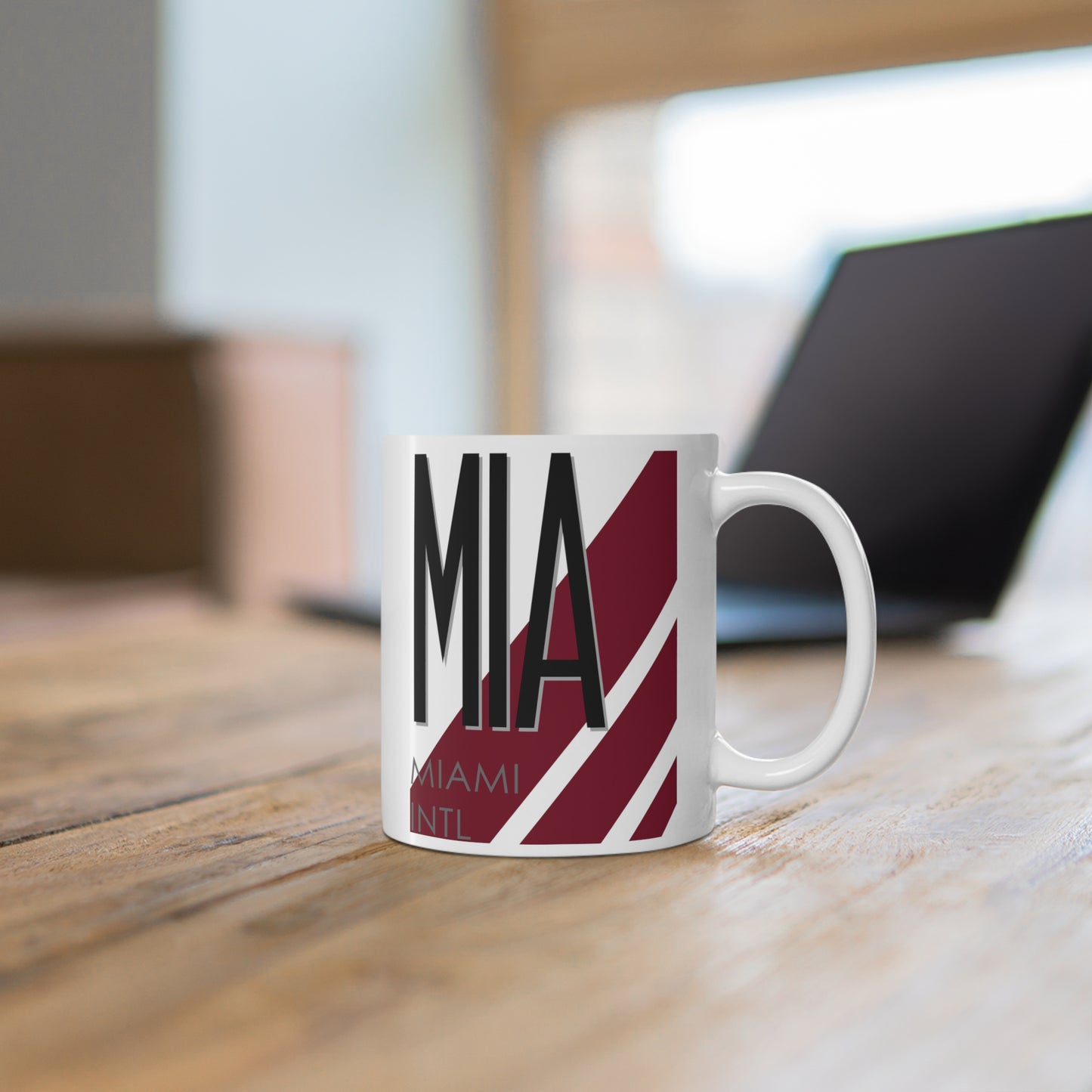 Miami Intl, MIA. 11oz Airport Mug (Magenta)