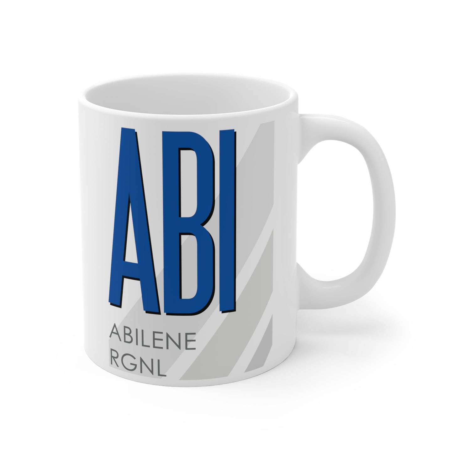 Abilene Rgnl, ABI. 11oz Airport Mug (Blue)