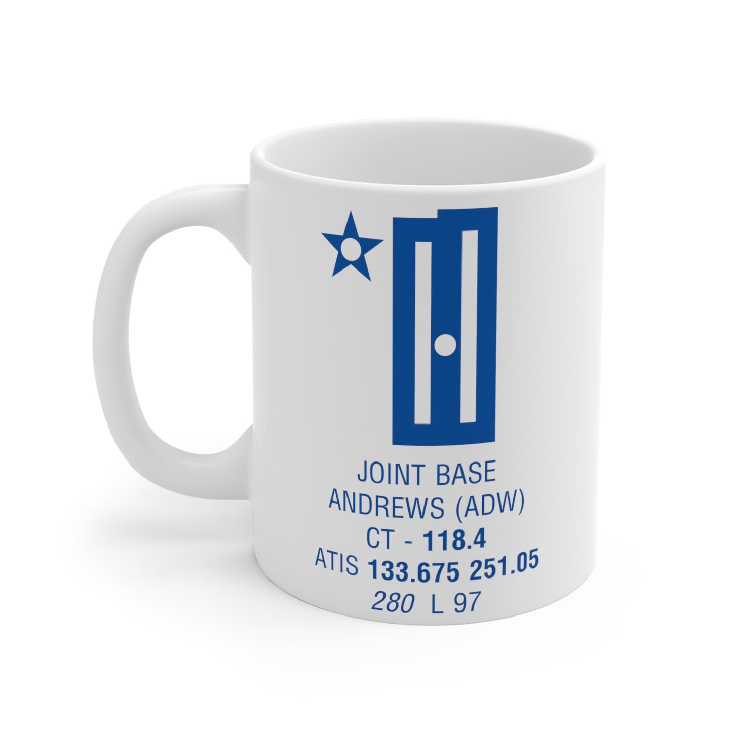 Joint Base Andrews, ADW. 11oz Airport Mug (Blue)