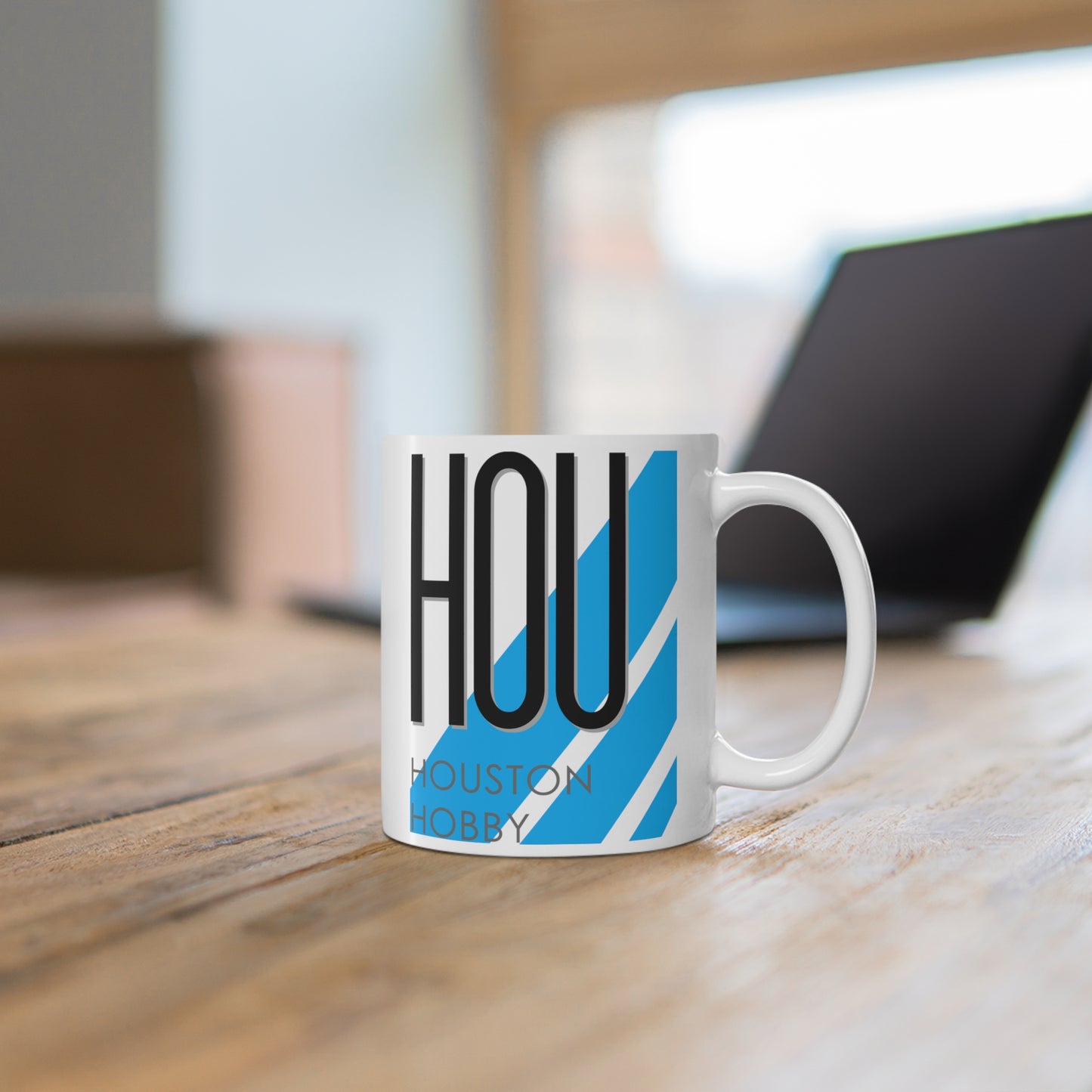 Houston Hobby, HOU. 11oz Airport Mug (Blue)