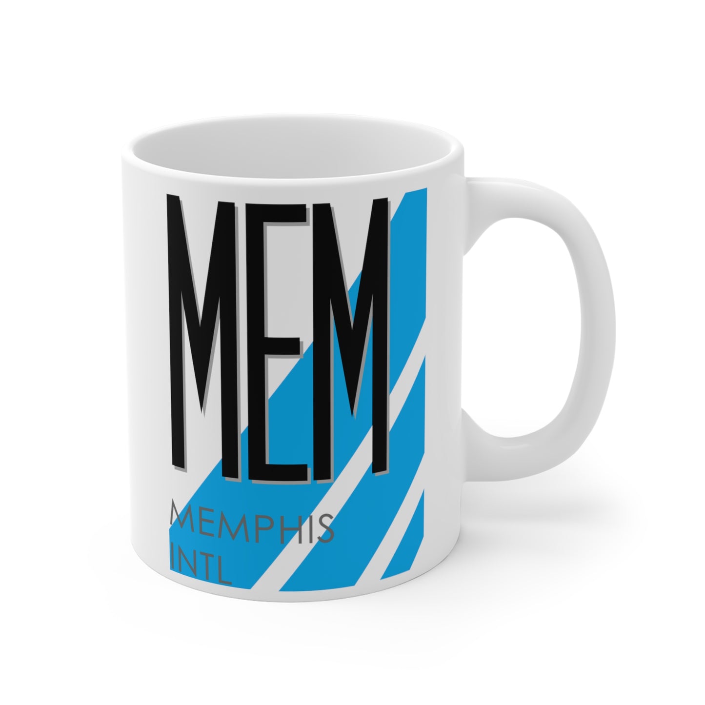 Memphis Intl, MEM. 11oz Airport Mug (Blue)