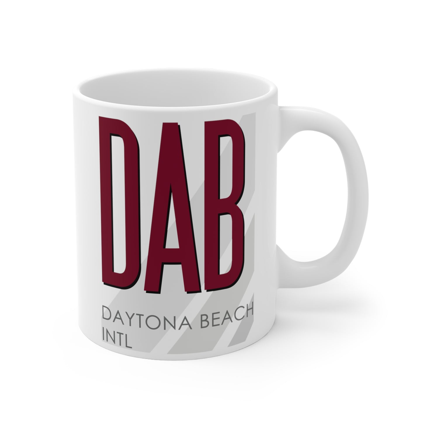 Daytona Beach Intl, DAB. 11oz Airport Mug (Magenta)