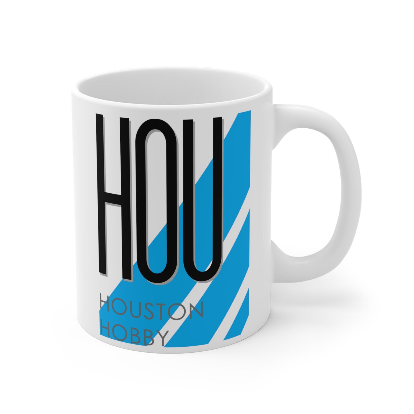 Houston Hobby, HOU. 11oz Airport Mug (Blue)