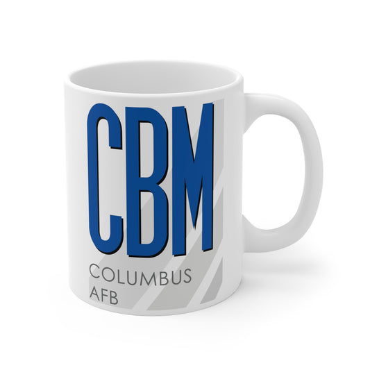 Columbus AFB, CBM. 11oz Airport Mug (Blue)