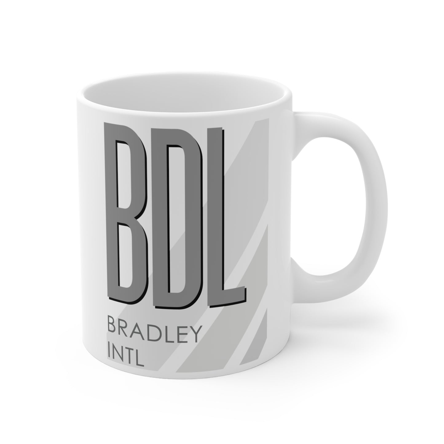 Bradley Intl, BDL. 11oz Airport Mug (Gray)