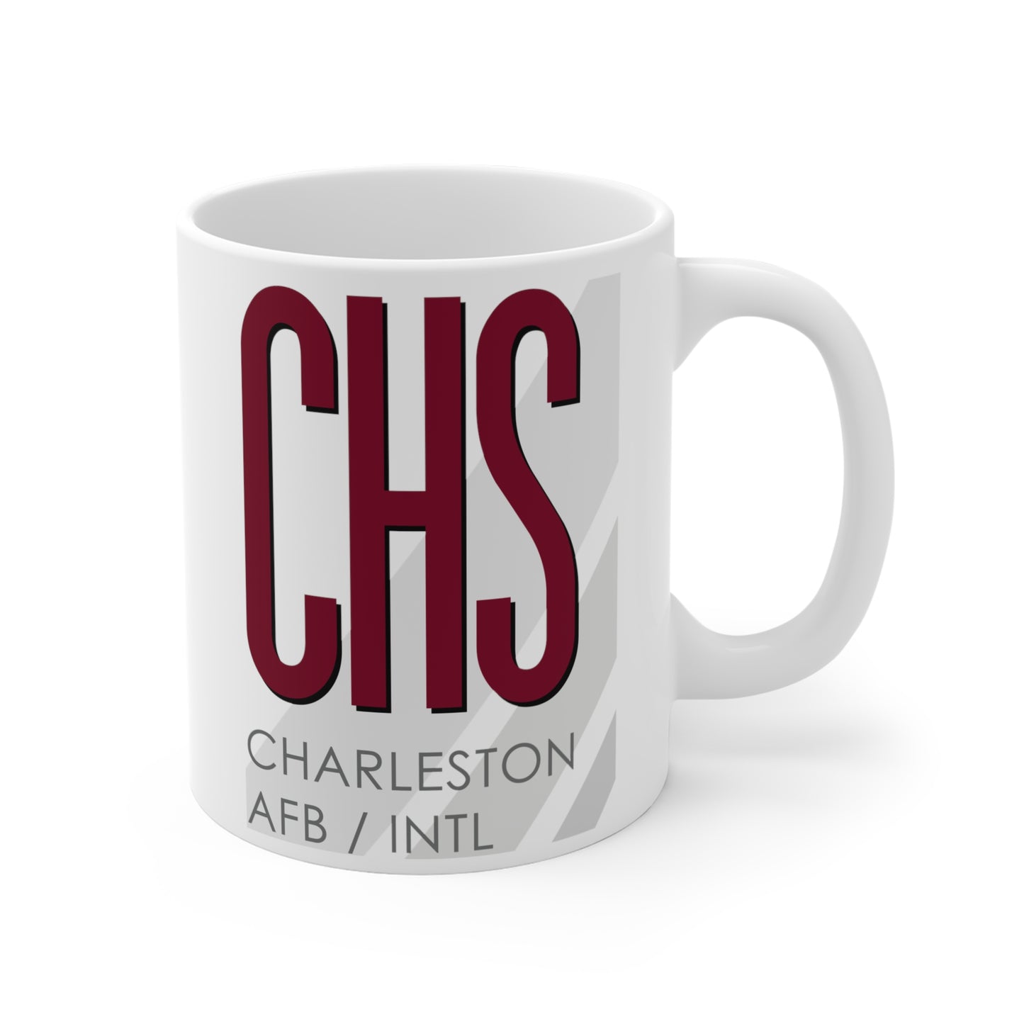 Charleston AFB Intl, CHS. 11oz Airport Mug (Magenta)