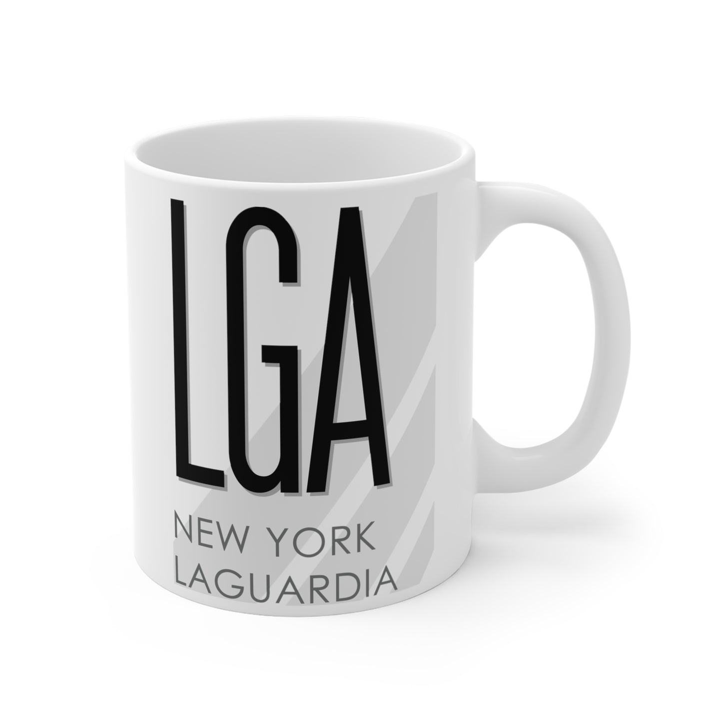 New York LaGuardia, LGA. 11oz Airport Mug (White)