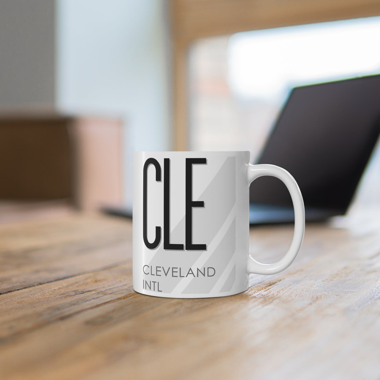 Cleveland-Hopkins Intl, CLE. 11oz Airport Mug (White)