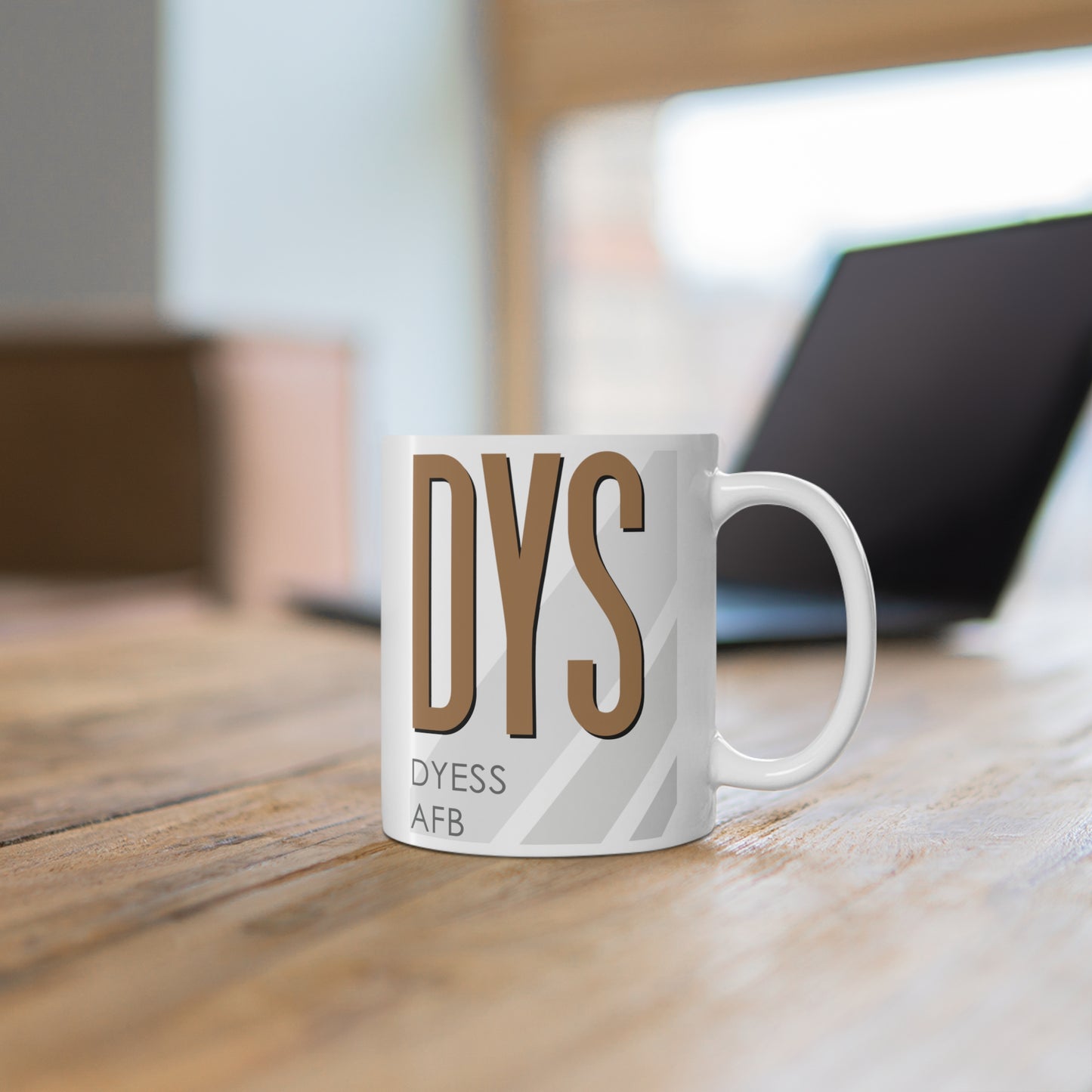 Dyess AFB, DYS. 11oz Airport Mug (Brown)