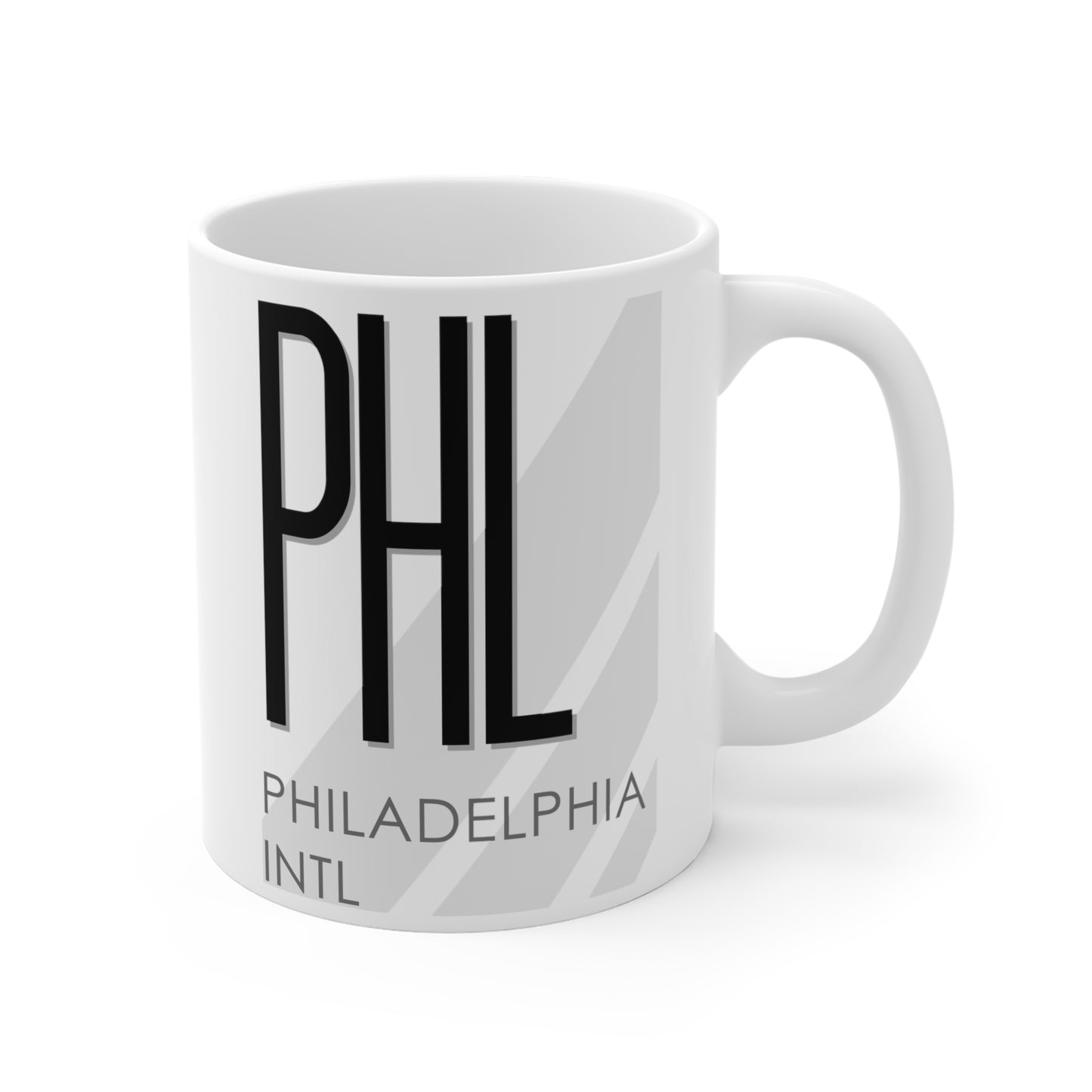 Philadelphia Intl, PHL. 11oz Airport Mug (White)