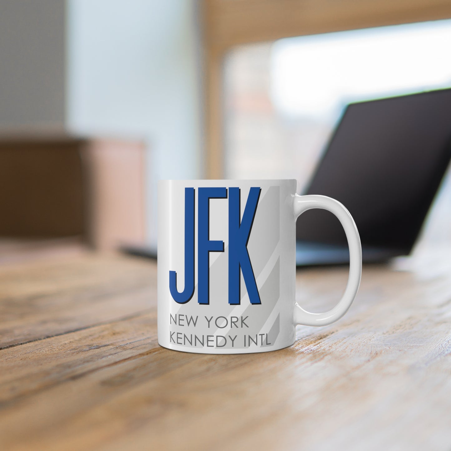 New York John F. Kennedy Intl, JFK. 11oz Airport Mug (Blue JFK)