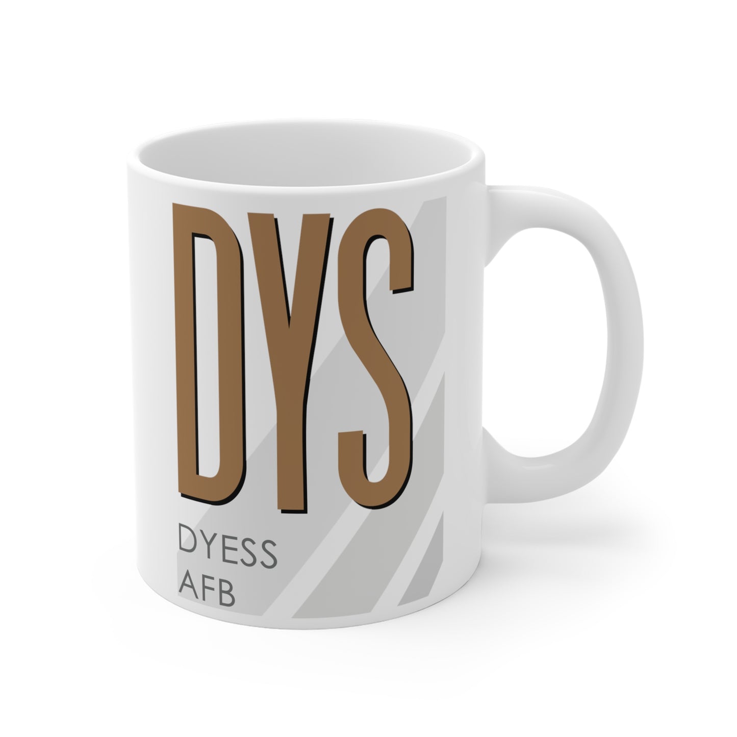 Dyess AFB, DYS. 11oz Airport Mug (Brown)