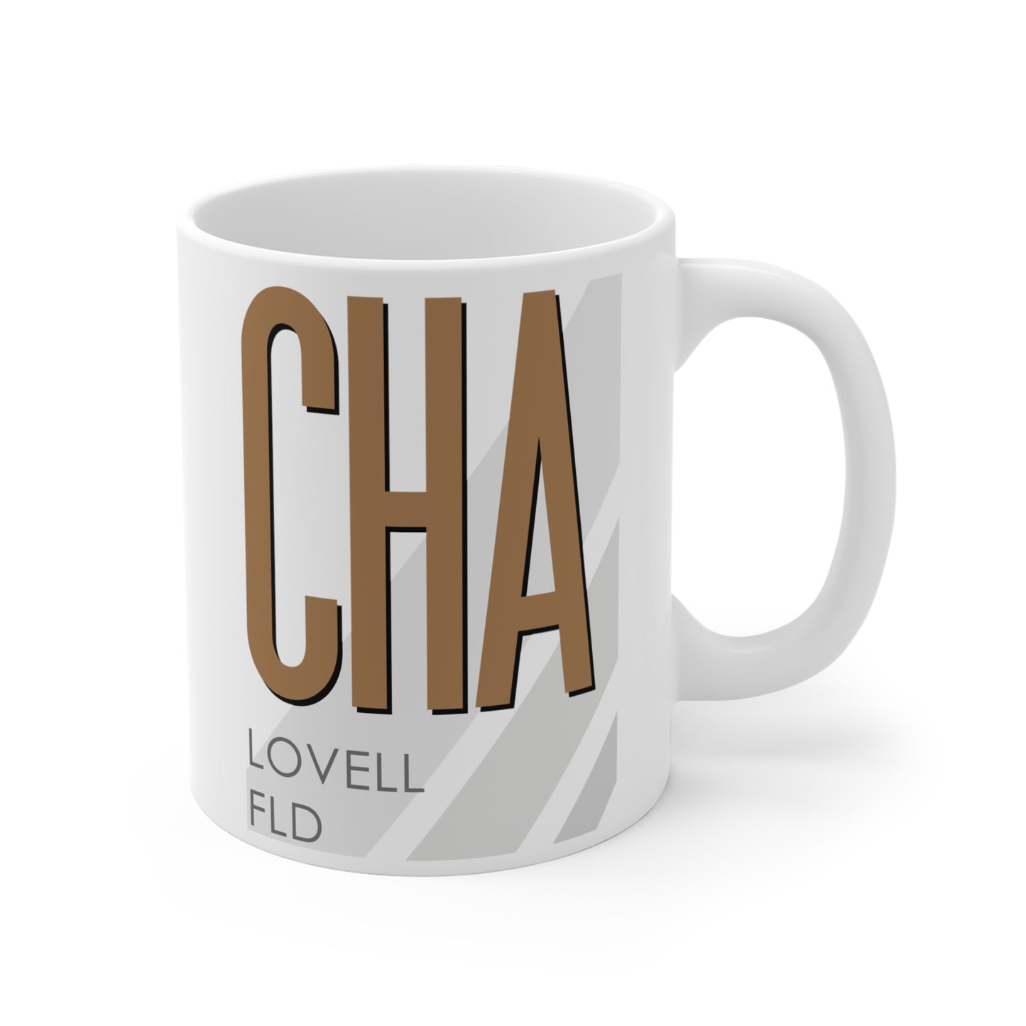 Lovell Fld, CHA. 11oz Airport Mug (Brown)