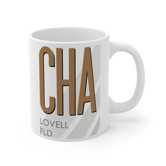 Lovell Fld, CHA. 11oz Airport Mug (Brown)