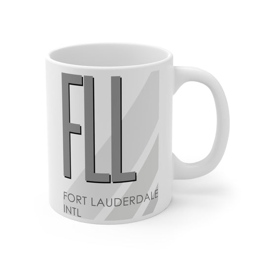 Fort Lauderdale Hollywood Intl, FLL. 11oz Airport Mug (Gray)